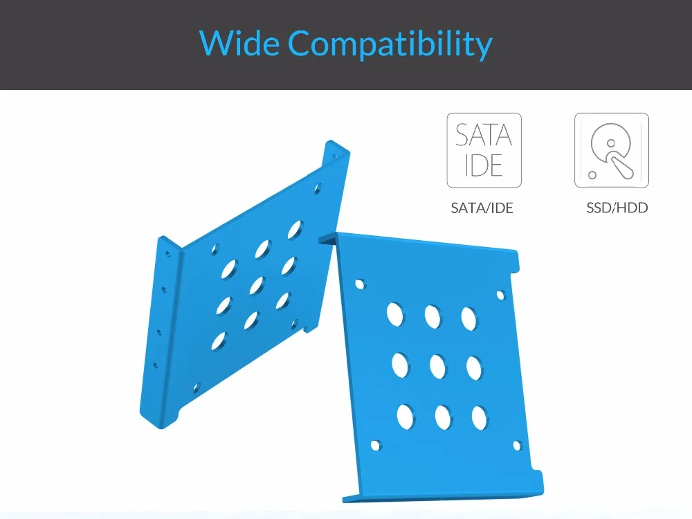 ORICO алюминиевый Монтажный кронштейн для жесткого диска от 2,5 до 3,5 дюймов, комплект монтажной док-станции для жесткого диска с поддержкой SSD/HDD SATA и IDE порта