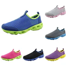 CHAMSGEND/Летняя обувь для влюбленных пар из сетчатого материала; дышащая повседневная обувь; уличная пляжная обувь; нескользящая обувь; обувь для прогулок