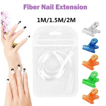 1 м/1,5 м/2 м для нейл-арта стекловолокно Сделай Сам акриловые накладки для ногтей+ Толкатель для снятия ногтей+ Полировочный блок+ щетка для нейл-арта набор для ногтей slm2