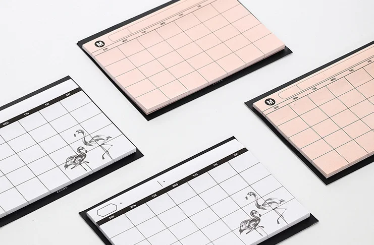 

Creative simple desktop clendar mothly plan Sticky Notes Memo Pad N Times memo boards Label office school supply papeleria