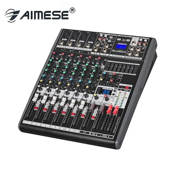 

MA-822F 8 Channels (4 Mono + 2 Stereo) 16 DSP Sound Console Equipment Professional USB MP3 Audio DJ Mixer DC 48V phantom power