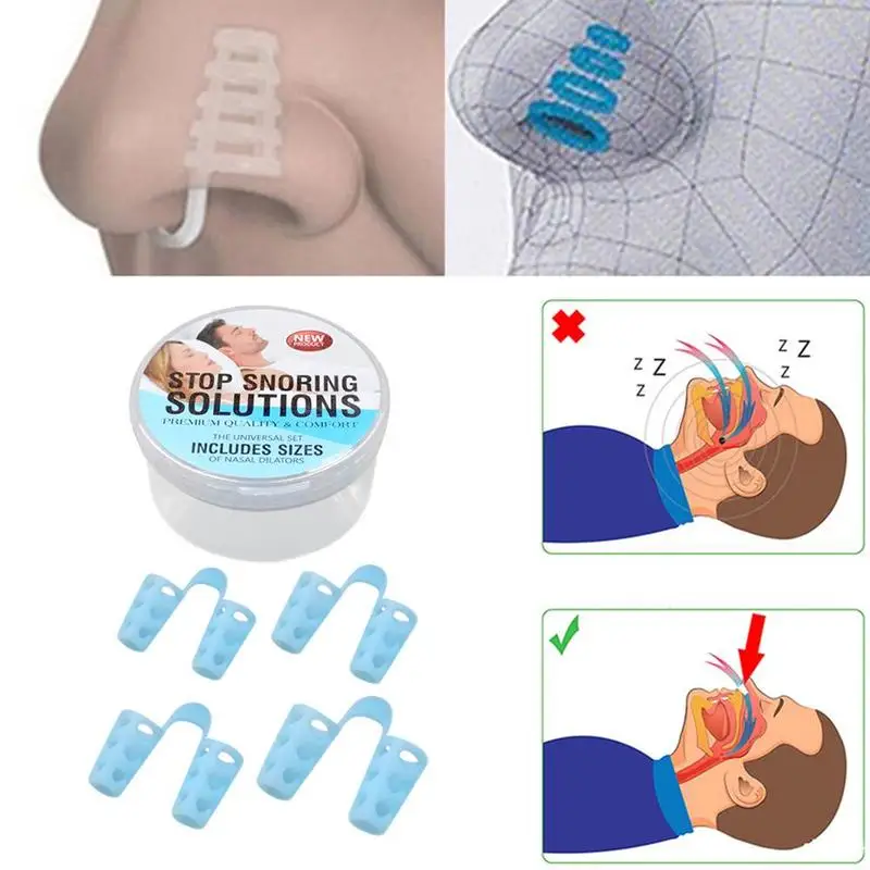 4 шт./кор. против храпа апноэ зажим для носа против храпа дышать помощь остановить устройство против храпа, оборудование, анти-храп Slaapmasker