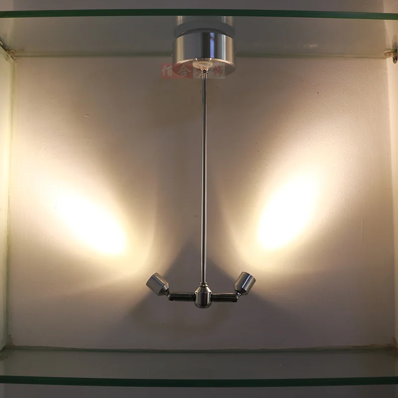 

Battery charging lamp, double LED lamp power socket lamp wireless display cabinet, jewel cabinet lamp