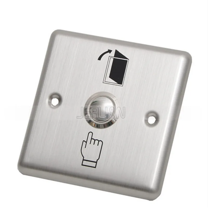

(10 pcs) Door access control button NO signal automatically restroration metallic switch 86 standard Door release swithc