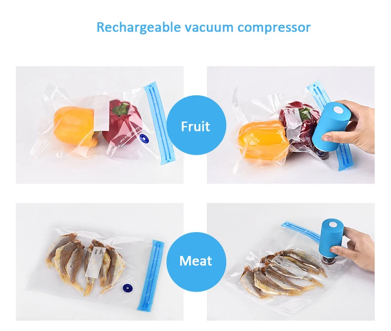 Kbxstart мини смартфон вакуумный герметик USB перезаряжаемая вакуумная машина с 5 вакуумными пакеты для продуктов питания сохранение