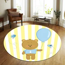 Скандинавский простой модный круглый коврик с 3D принтом, Настольный коврик для чая, спальни, студии, клуба, настраиваемый ковер