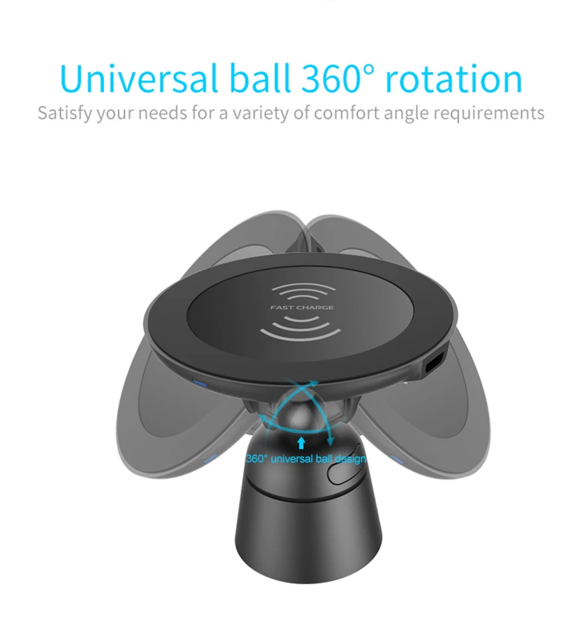 10Wireless Car Charger Magnetic Holder QI Fast Charging Mount for Iphone 88 Plus