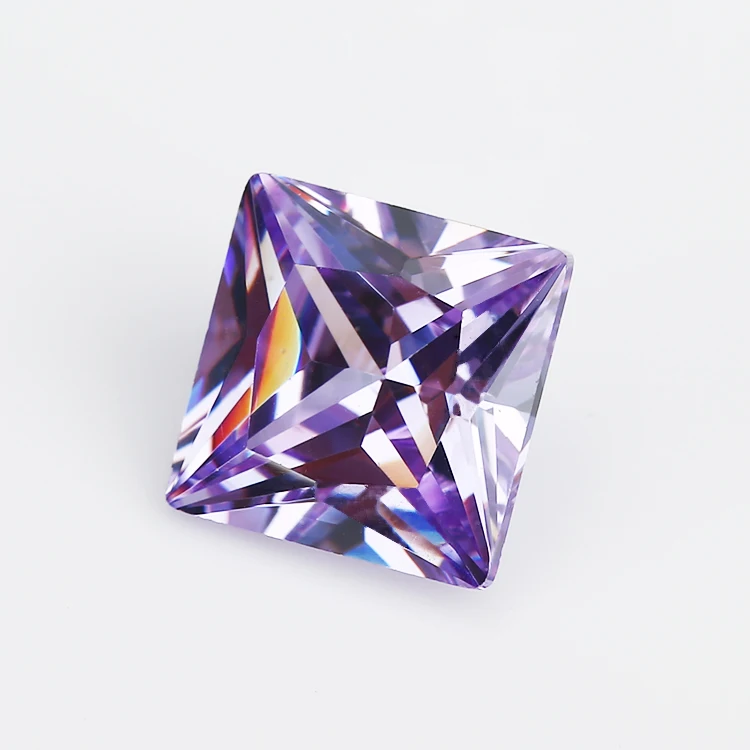 50 шт. 1 5x1 5 ~ 15x15 мм квадратная форма свободный CZ камень Lavander AAAAA кубический цирконий