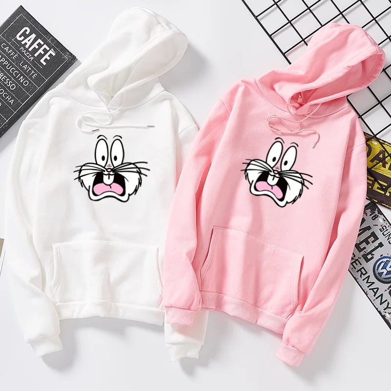 

Kpop Cute Couple Hoodies Mujer Print Cartoon Pink Panther Kawaii Pullover Sweatshirt Women BF Plus Size Casual Tops Girl Clothes