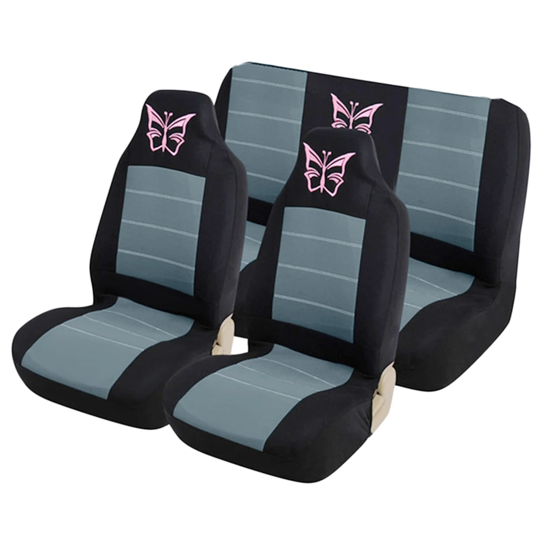 

Dewtreetali Embroidery Car Seat Covers Universal Fit 8pcs Car Seat Protector for Front & Rear Seat Interior Auto Decoration
