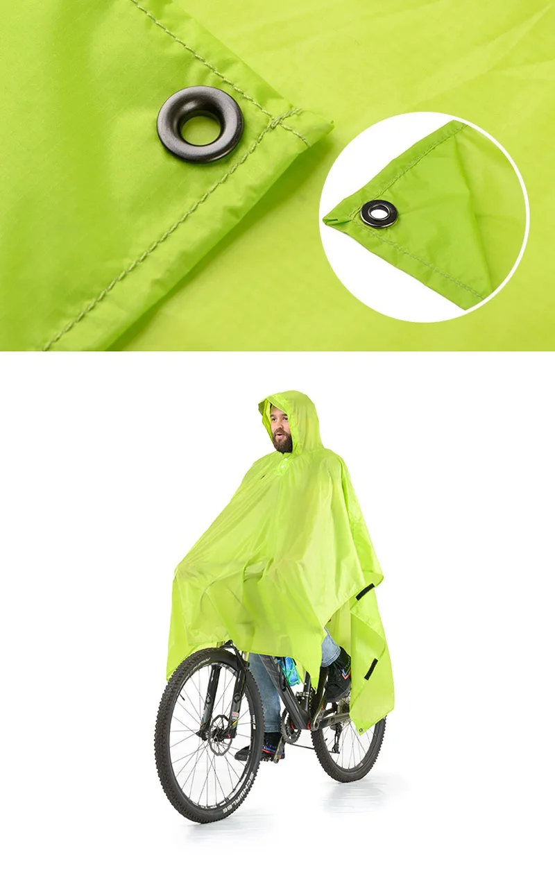 Capa de Chuva Toldo ao ar Naturehike Única Pessoa Poncho Mochila Livre Acampamento Mini Lona Sun Shelter 20d Silicone 210 t Tafetá 8 Naturehike única pessoa poncho capa de chuva