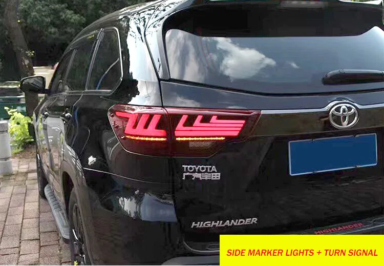 Автомобильный Стайлинг задние фары чехол для Toyota highlander highlander задние фонари светодиодный Taillghts задний фонарь светодиодный DRL