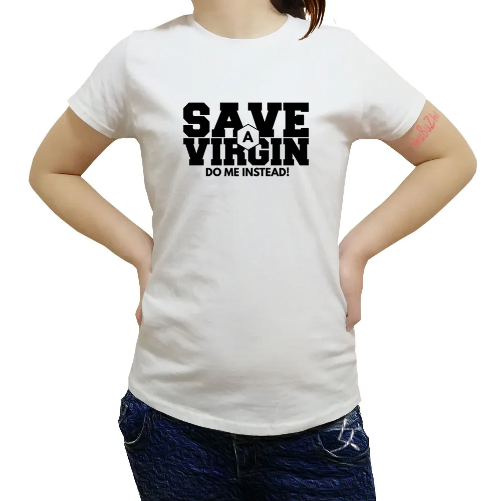 drop shipping women t shirt shubuzhi brand tops SAVE A VIRGIN T shirt Tee Innuendo Rude