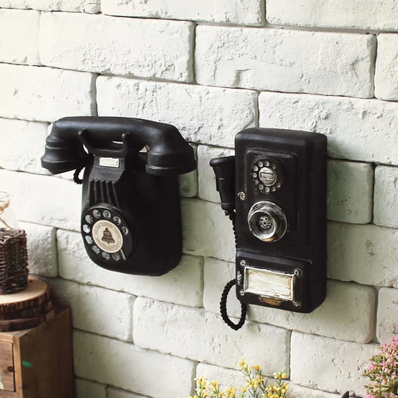 Shabby Chic Stijl Vintage Woondecoratie Bar Decor Art Ambachten Herstellen Oude Manieren gemonteerde Telefoon|home decor|telephone decorative - AliExpress