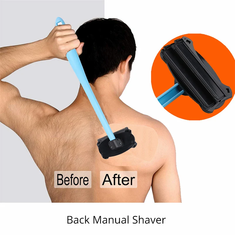 Manual Razor Blade Back Hair Beauty Masseur Shaving Leg Hair Back
