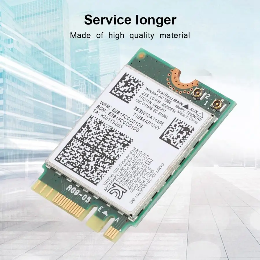 Двухчастотная беспроводная сетевая карта для Intel 7260 AC 867 Мбит/с специальная для lenovo/ThinkPad сетевая карта