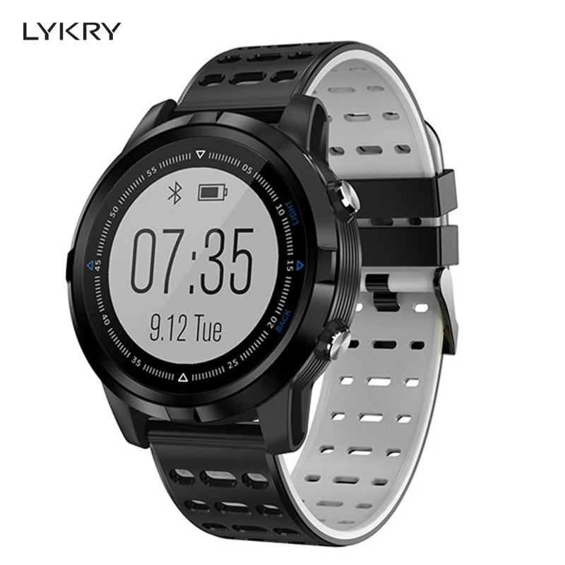 

LYKRY Smart Watch GPS Pedometer Blood Pressure Fitness Heart Rate Smartwatch Waterproof Bluetooth Weather Call Message Redminder