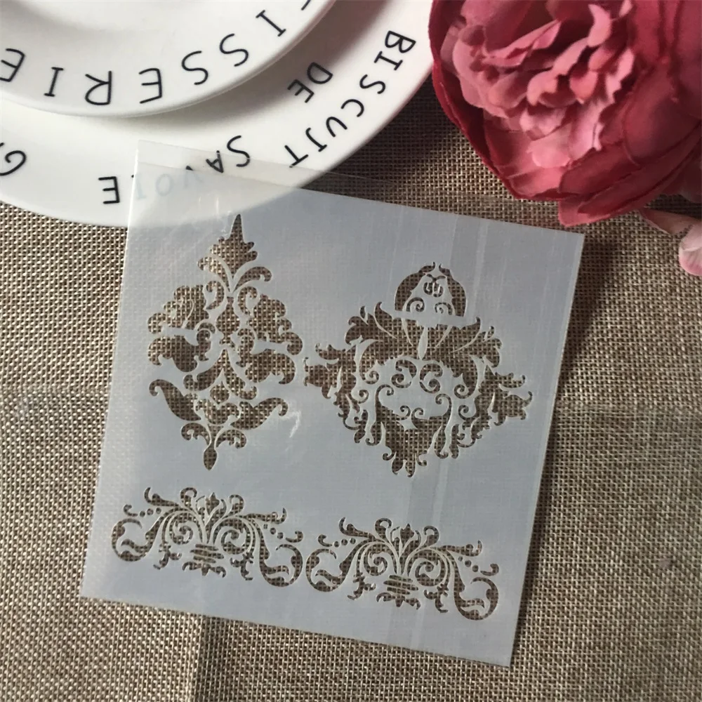 

1Pcs 13cm 5.1" Floral DIY Layering Stencils Wall Painting Scrapbook Embossing Album Decorative Paper Card Template