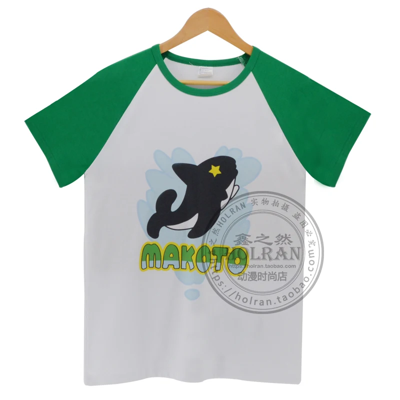 Бесплатная доставка! Iwatobi Swim Club Haruka Nanase маскарадный Топ Футболка Макото