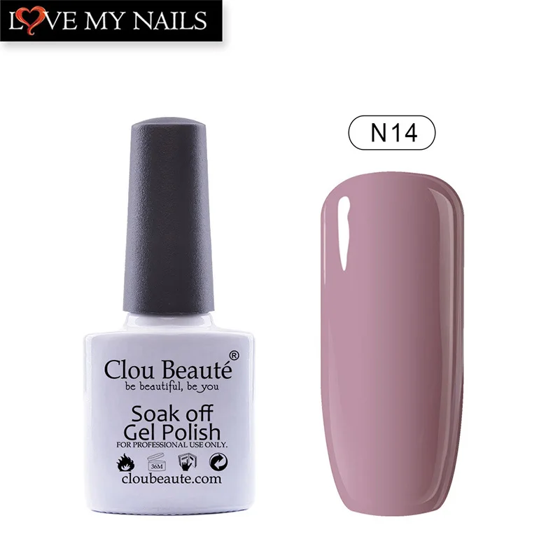 Гель лак для ногтей Clou Beaute нюдового цвета профессиональный маникюрный гель