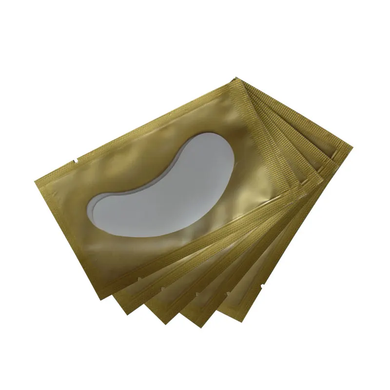 

10pairs Golden Gel Eyepatch Eyelash Extension Under Eye Pads Lint Free Makeup Tool Moisture Eye Mask