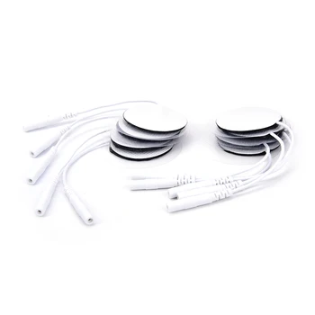 

10Pcs Body Frequency Electrode Round Pads Massager Cervical Vertebra Cable Medium Physiotherapy MassageTherapy Electronic TENS