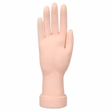 1Pcs Soft Plastic Salon Nails Training Flexional Hand Flexible Mannequin Model Fake Hand for Nail Art Practice Display Tools