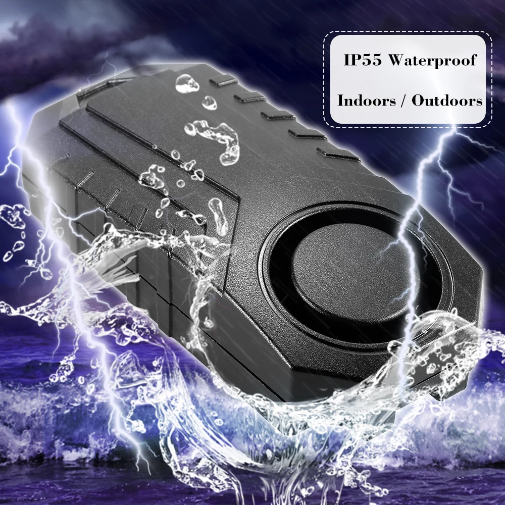 

free shipping Bicycle Anti-theft Alarm Waterproof Door/ Window Vibration Alarm Intelligent Remote Control Alarm Sensor 113dB
