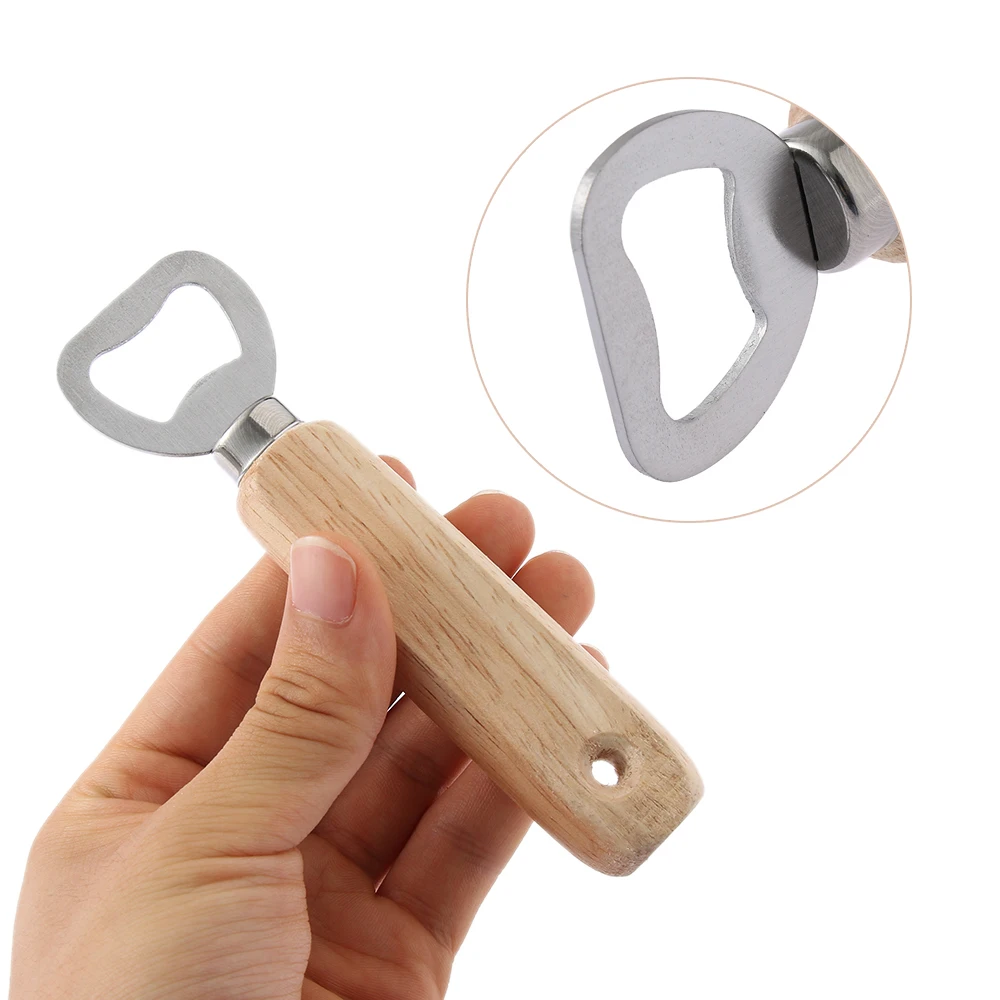 Buy 1PC Staineless Steel Bottle Opener Wood Handle
