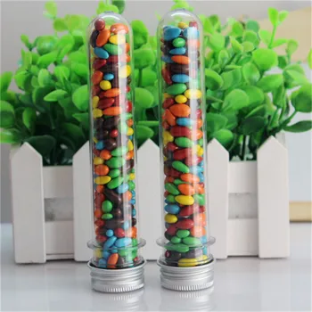 

25pcs PLASTIC TEST TUBES METAL SCREW Wedding Bomboniere party Lollies 40ml
