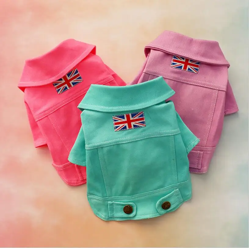 

3 Color Jeans Pet Jacket Dog Cat Clothes Puppy Clothing for Small Pet teddy French Bulldog Appearl XS S M L XL