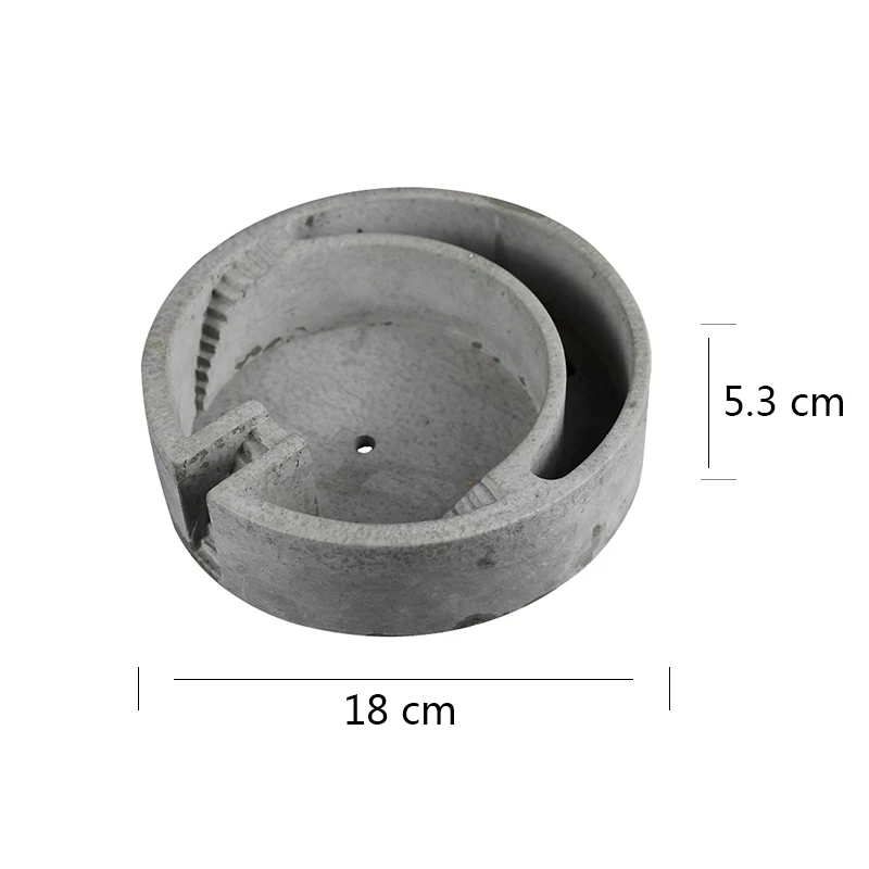 Силиконовый бетонный пресс-форма для цветочного горшка круговой формы здания кашпо из цемента формы бонсай украшения инструменты