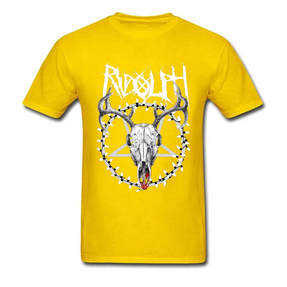  Man Tshirts Metal Rudolph 20602 Fashionable Tees 100% Cotton Fabric O-Neck Short Sleeve Normal Tops & Tees Summer Metal Rudolph 20602 yellow