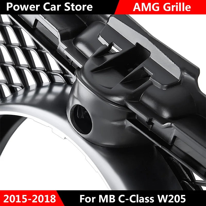 Передняя решетка для Автомобиля AMG Style хромированная серебристая глянцевая