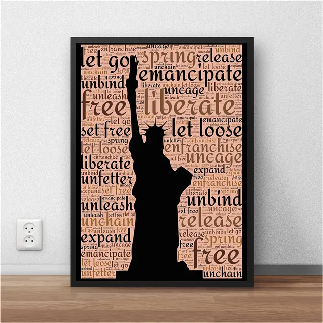 New York City Decal Landmark Statue Of Liberty Words Typography Wall New York City Decal Landmark Statue Of Liberty Words Typography Wall Stickers Poster Home Decor Living