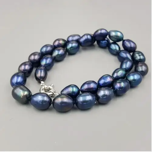 

Nouvelle 9-10mm baroque tahiti noir bleu Couleur perle D'eau Douce collier 18 "