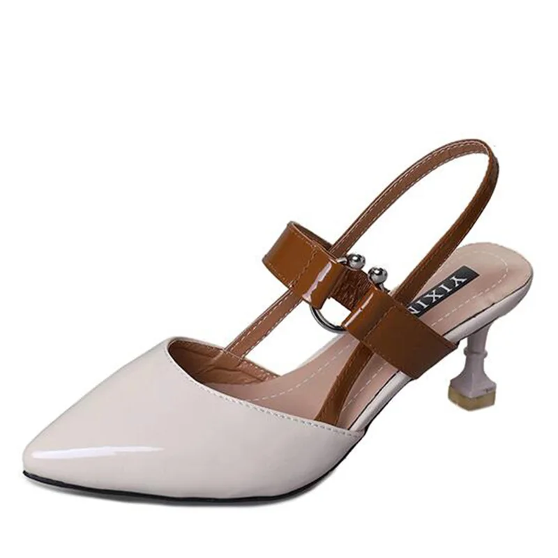 

Moxxy 2018 Women Pumps Ankle Strap Thin Heel Women Shoes Pointed Toe Mid Heels Dress Work Pumps Comfortable Ladies Shoes