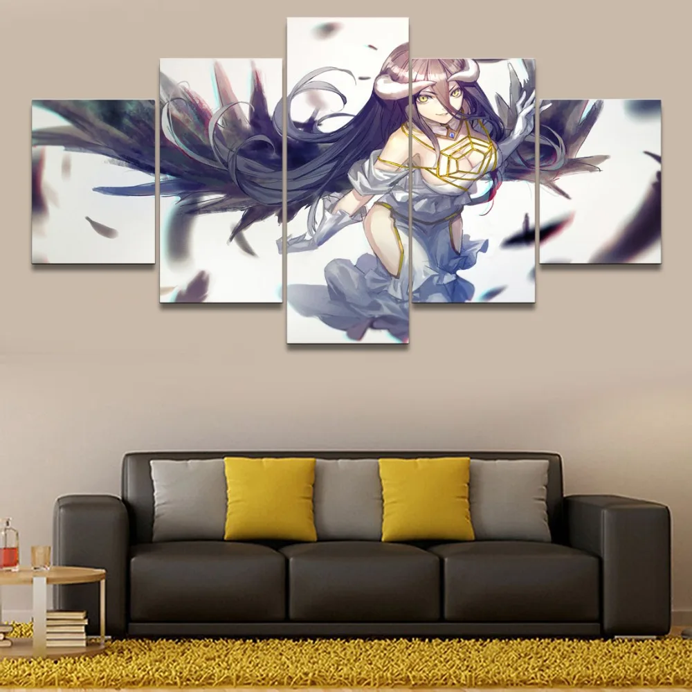 Модульная фотографии для девочек Berdoom Wall Art 5 шт. персонаж аниме Overlord альбедо