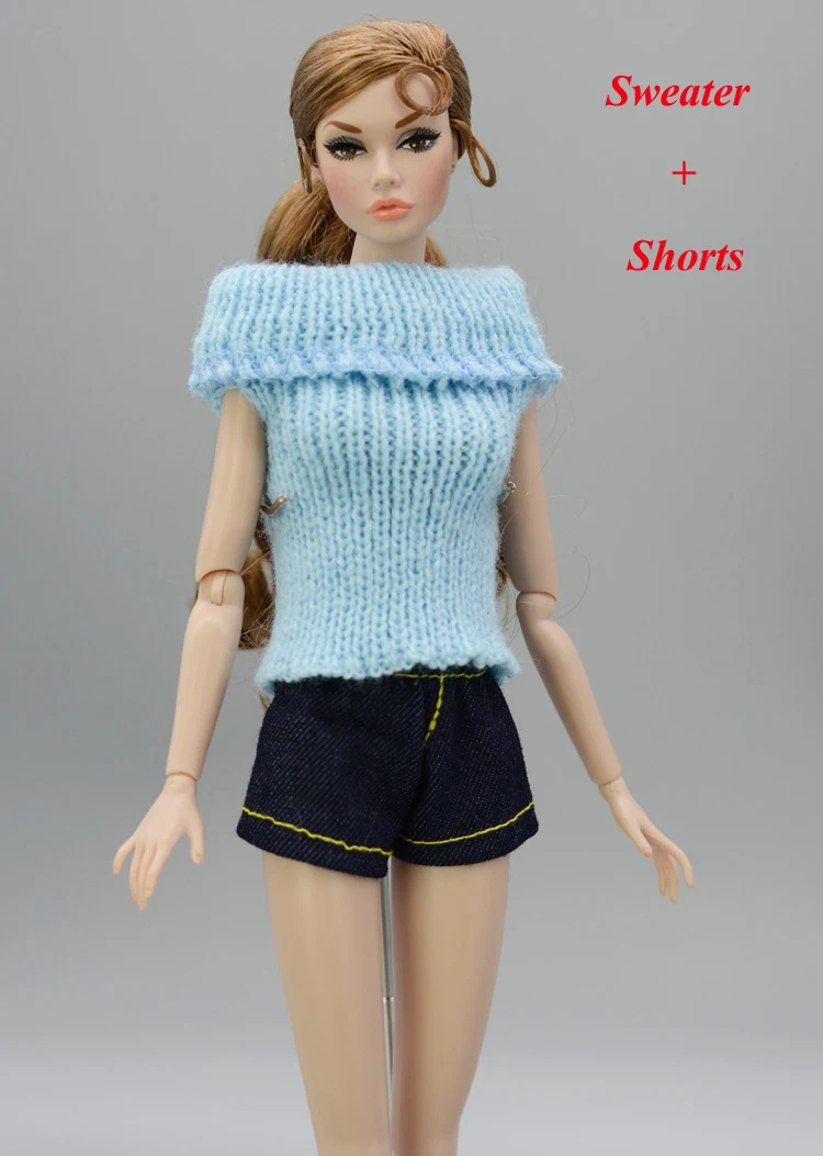 Новая зимняя одежда, хлопковый шерстяной свитер, наряд, одежда для 1/6 BJD Xinyi FR ST Кукла Барби, Подарочная одежда - Цвет: Цвет: желтый