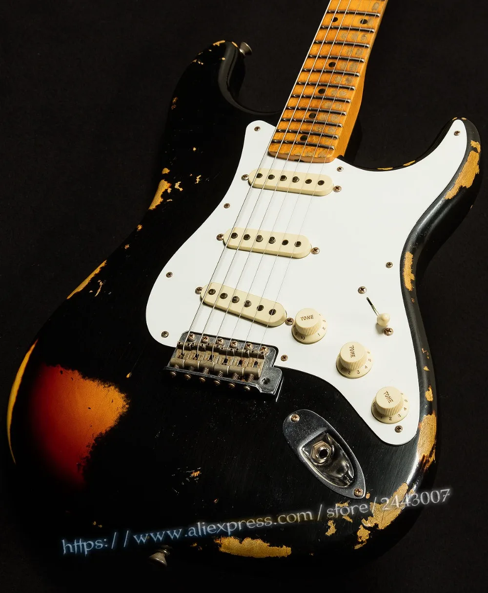 

GC Custom Shop Masterbuilt Collection NAMM Limited Mischief Maker Electric Guitar Black over 3-Tone Sunburst