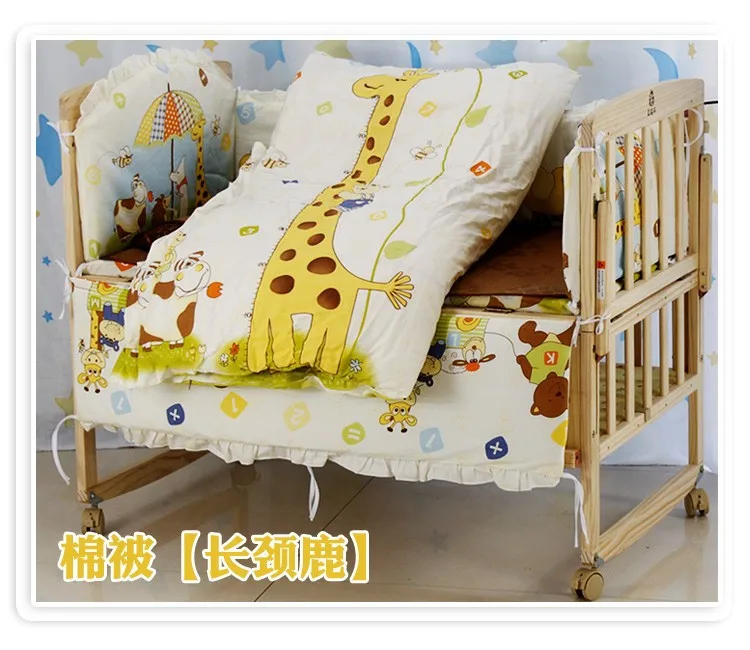 الترويج! 6 قطع الدب أغطية الأحرف سرير الطفل الفراش مجموعة الطفل الفراش مجموعة 100% ٪ (3 المصد + ماتريس + وسادة + لحاف)
