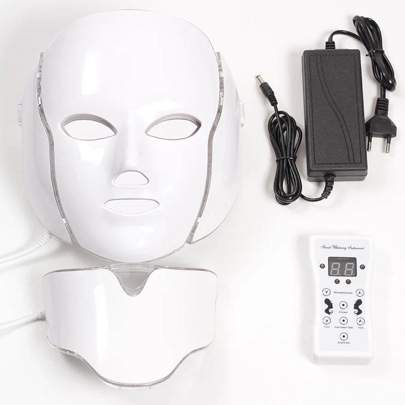 

masque led 7 Color Led Facial Mask Led Korean Photon Therapy Face Mask Machine Light Therapy Acne Mask Neck Led Mask Beauty