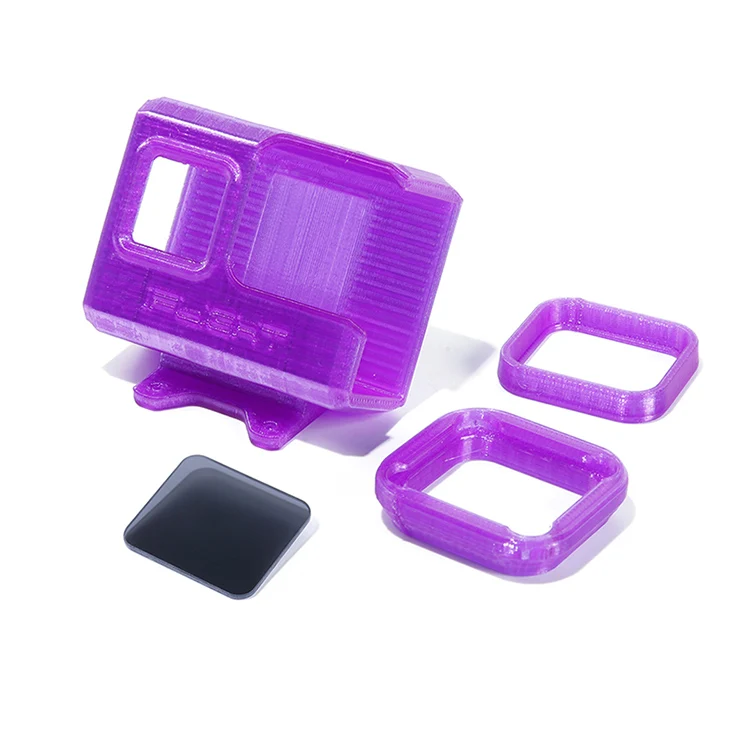 IFlight 3D чехол из термопластика с принтами Камера протектор/держатель 30 °, полностью закрытый корпус с двумя с ND8 фильтр для Gopro Hero 5/6/7 для FPV XL/XL Lowrider V3 - Цвет: Фиолетовый