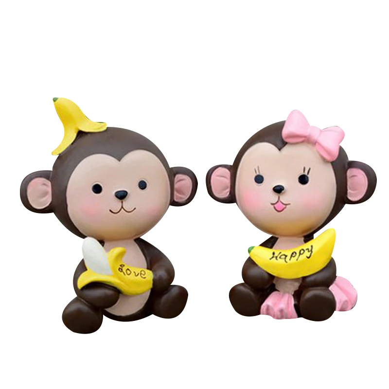 Modern Simple Monkey Ornaments Creative Couple Monkey Figurines