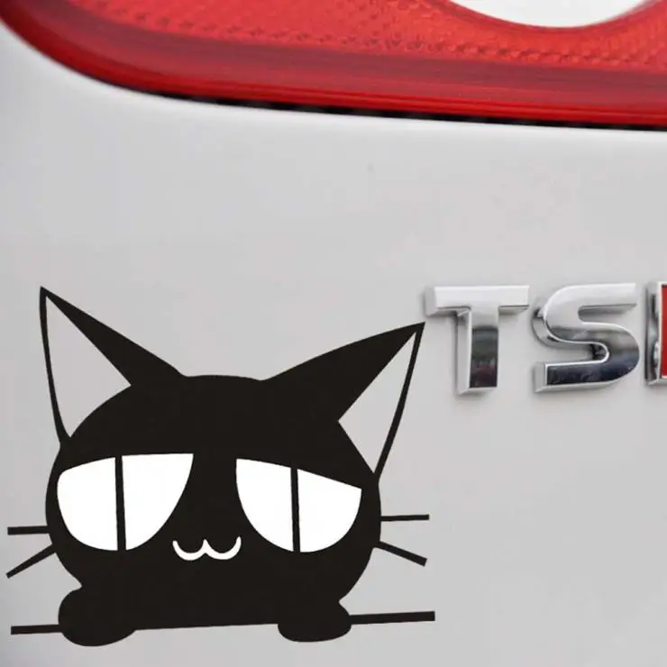 Black Cat car cover whole body car styling Decal for skoda Honda