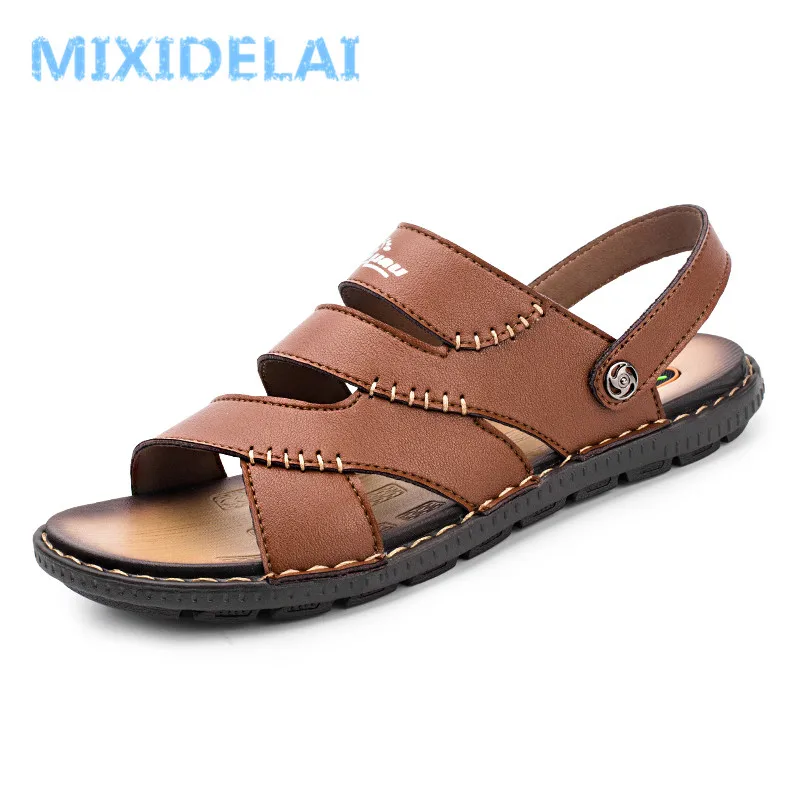 New Classic Men Soft Sandals Comfortable Summer Shoes Leather Big Size Roman huismerk kopen in de aanbieding New Classic Men Soft Sandals Comfortable Summer Shoes Leather Big Size Roman huismerk kopen in de aanbieding