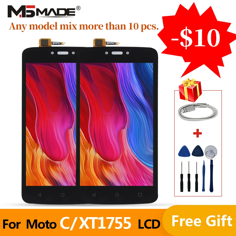 

For Motorola Moto C XT1750 XT1755 XT1754 LCD Display Touch Screen Digitizer Replacement Assembly Parts With Frame IPS Quality