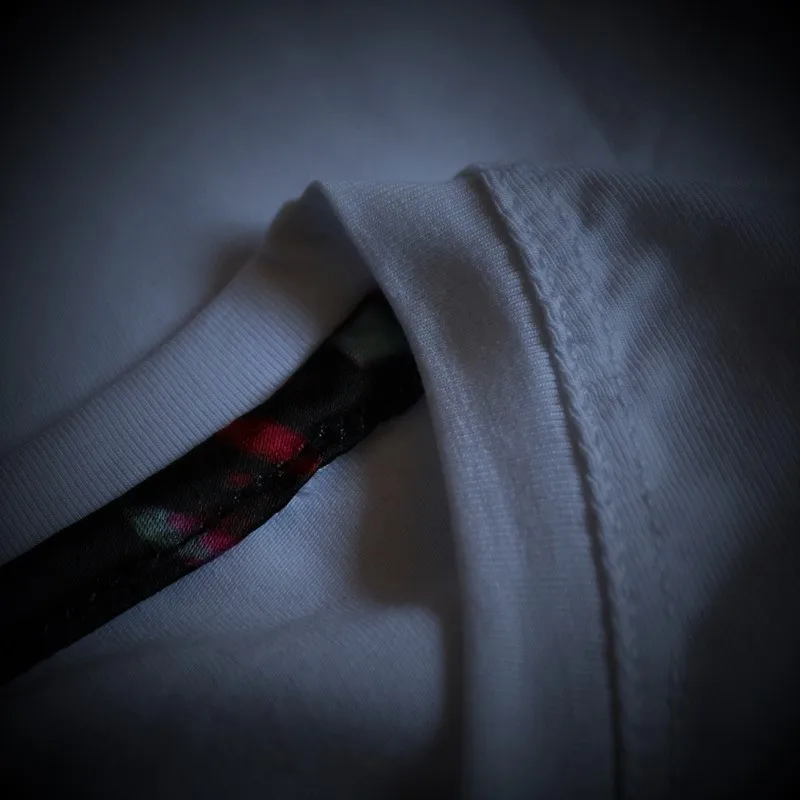2014 rivet the trend of silk rose print slim o-neck plus size T-shirt male short-sleeve