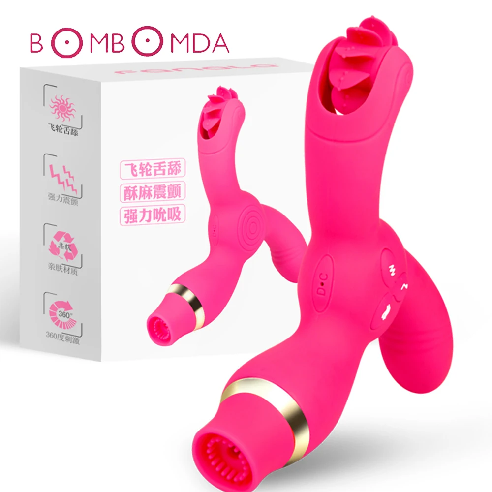 Tongue Vibrator Female Orgasm lick Rotation Dildo Vibrator Clitoris Stimulate Erotic Sex Toys For Woman G-spot Sex Adult Product (14)