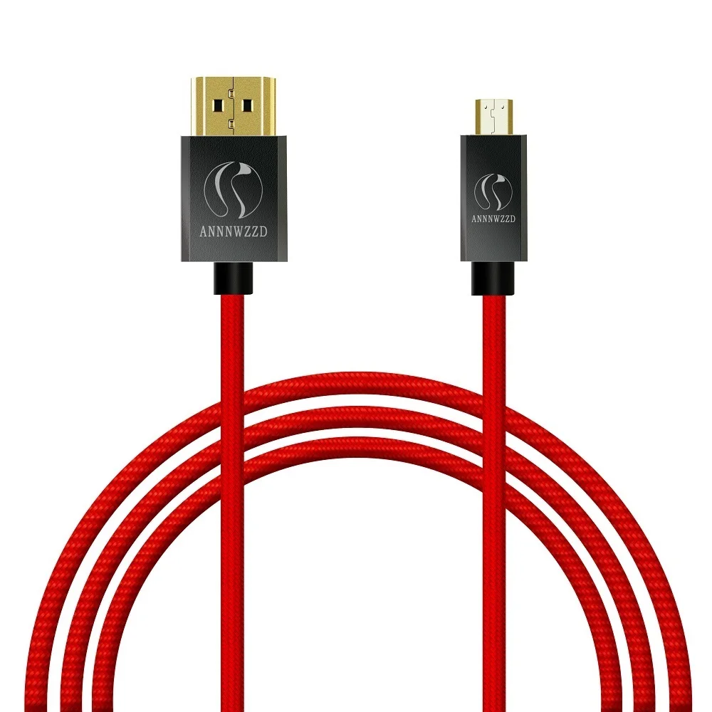 Кабель Micro HDMI к HDMI 1 м 2 м 3 м 5 м 3D 4 к Male-Male High Premium позолоченный HDMI адаптер для планшета HDTV камера ПК